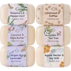 L.A. Naturals Naturals 6 Piece Moisturizing Body Wash Soap Bar Collection.