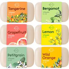 L.A. Naturals Naturals 6 Piece Citrus Vitamin C & E Bar Soap Collection. Made with Organic Coconut Olive Oil. Vegan, Triple Fresh Citrus