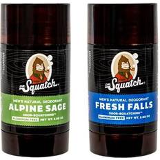 Dr. Squatch Squatch Natural Deodorant for Men Odor-Squatching Men s Deodorant Aluminum Free - Alpine Sage + Fresh Falls 2.65 2