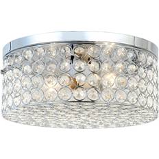 Chrome Ceiling Flush Lights Elegant Designs Ellipse Ceiling Flush Light 12"