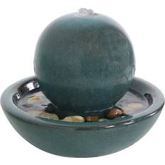 Sunnydaze Decor 7 in. Ceramic Cascading Tabletop Water Fountain with