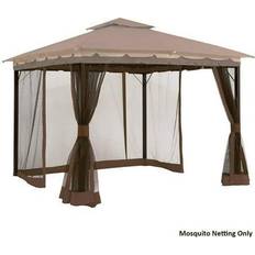 Gazebo with mosquito netting 10 10 Mosquito Netting Panels for Gazebo Canopy Brown