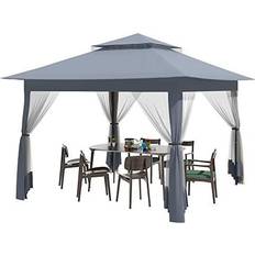 Gazebo with mosquito netting JVSISM Pop Up Gazebo with Mosquito Netting