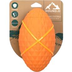 Playology Hound2O Squeaky Football Orange Dog
