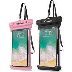 Waterproof Cases Procase Universal Waterproof Case Cellphone Dry Bag Pouch for iPhone 12 Pro Max 11 Pro Max Xs Max XR XS X 8 7 6S Plus SE 2020 Galaxy S20 Ultra S10 S9 S8/Note 10 9 up to 6.9 -2 Pack Pink/B