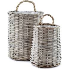 Hanging Boxes & Baskets AuldHome Design Rustic Farmhouse Basket 6.7" 2