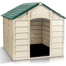 Starplast Beige/Green Small Dog House Kennel Perfect