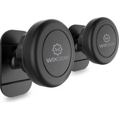 WixGear WixGear Magnetic Phone Car Mount Universal Stick On (2 Pack) Dashboard Magnetic Car Mount Holder for Cell Phones and Mini Tablets with Fast Swift-snap Technology Magnetic Cell Phone Mount