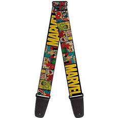 Strap Buckle-Down GS-WAV042 Marvel Comics Guitar Strap -MARVEL Retro Comic Panels Black/Yellow