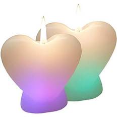 Multicolored Candles Heart Shaped Candle 4" 2