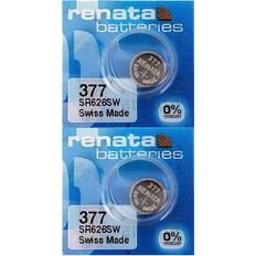 Sr626sw Renata Renata 377 SR626SW Batteries 1.55V Silver Oxide 377 Watch Battery (2 Count)