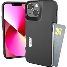 Smartish iPhone 13 mini Wallet Case Wallet Slayer Vol. 1 [Slim Protective] Credit Card Holder Black Tie Affair