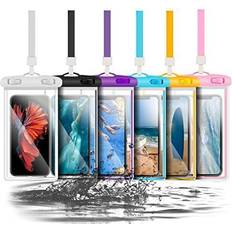 Waterproof Cases 6 pcs Waterproof Phone Pouch Universal Phone Waterproof Case Compatible for iPhone 11 13 12 Max Pro XS Google Samsung Galaxy s22 s10 Up to 6.9" IPX8 Cell Phone Dry Bags