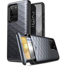 Clayco Galaxy S20 Ultra Case, Clayco [Argos Series] Premium Hybrid Protective Wallet Case for Samsung Galaxy S20 Ultra (Built-in Credit Card/ID Card Slot) (Black)