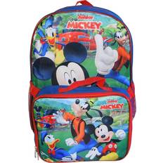 Fast Forward Mickey Mouse 16" Backpack W/Detachable Lunch Box