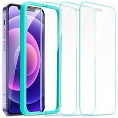 Tempered-Glass Screen Protector Compatible with iPhone 12 Compatible with iPhone 12 Pro 6.1 inch with Easy Installation Frame 3 Pack