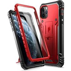 Mobile Phone Cases Poetic iPhone 11 Pro Max Rugged Case with Kickstand, Full-Body Dual-Layer Shockproof Protective Cover, Built-in-Screen Protector, Revolution, for Apple iPhone 11 Pro Max 6.5 Inch, Metallic Red