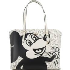 Coach leather bags Coach Disney Mickey Mouse X Keith Haring Mollie Tote (Gold/Chalk Multi)