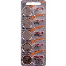 Watch Batteries Batteries & Chargers Maxell Micro Lithium Cell Battery CR2016 for Watches and Electronics 5 Pack