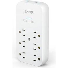 Batteries & Chargers Anker Outlet Extender and USB Wall Charger, 6 Outlets and 2 USB Ports, 20W USB C Power Delivery High-Speed Charging iPhone 12/ iPhone 12 Pro