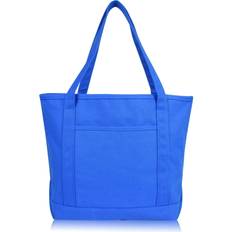 Dalix 20" Solid Color Soft Tote Bag - Royal Blue