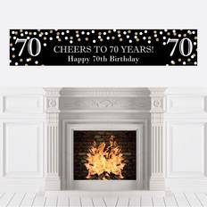 Party banner H2O Adult 70th Birthday Gold Birthday Party Decorations Party Banner