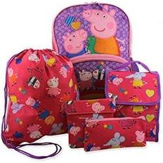 Peppa Pig Bags Peppa Pig Girls 5 piece Backpack and Lunch Bag School Set B19PI42893YT