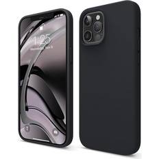 Iphone 12 pro max silicone case Elago iPhone 12 Pro Max Case Liquid Silicone Case for iPhone 12 Pro Max 6.7 inch Slim Design Full Body Protection [Black]