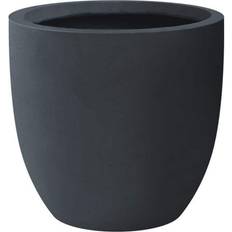 Pots, Plants & Cultivation Kante 9.8" W Modern Charcoal Concrete Plant Pots with Hole