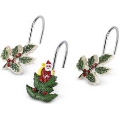 Shower Curtain Hooks Avanti Spode Christmas Tree Red Shower