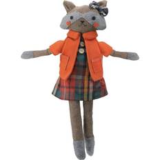 Northlight Sitting Girl Herringbone Design Fox