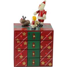 Advent Calendars Northlight Northlight Seasonal 10in. Advent Storage Calendar Box Red