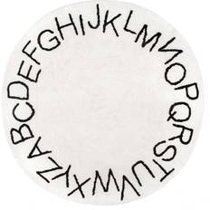 Kids Washable Round Alphabet Rug