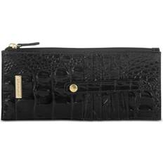 Wallets & Key Holders Brahmin Credit Card Melbourne Embossed Leather Wallet - Black/Gold