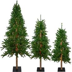 Transparent Christmas Trees Northlight Seasonal 3pc. Pre-Lit Alpine Slim Artificial Christmas Tree