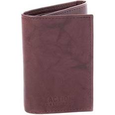 Kenneth Cole REACTION Men s RFID Leather Slim Trifold with ID Window and Card Slots Brown