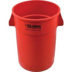 Red trash can Global Industrial Plastic Trash Can