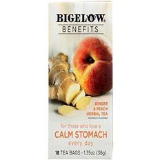 Peach Tea Bigelow Benefits Herbal Tea Ginger Peach, 18 Count Boxes