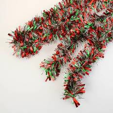 Red Garlands & Confetti Northlight 12 x 4 Green and Red Tinsel Artificial Christmas Garland Unlit