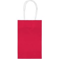 Red Gift Bags Amscan Paper Solid Cub Gift Bags, 8-1/4"H x 5-1/4"W x 3-1/4"D, Apple Red, Pack Of 40 Bags