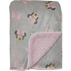 Pink and gray baby blanket Disney Minnie Mouse Girls Plush Baby Blanket gray one size