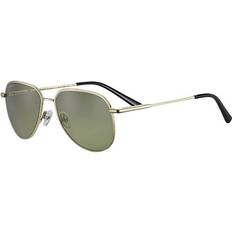 Serengeti Unisex bok solglasögon, små, glänsande, ljust guld, S