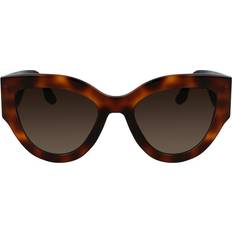 Victoria Beckham Beckham Classic Logo Cat Eye Tortoise