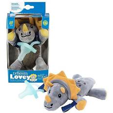 Dr. Brown s Teddy the Triceratops Lovey with Aqua One-Piece Pacifier 0-6m