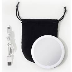 Zadro Rechargeable Compact LED Mirror with Carrying Pouch