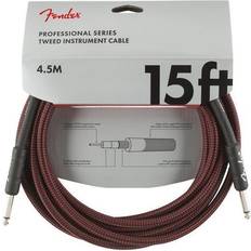 Fender Pro Series 15 foot Instrument Cable, Red Tweed