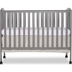 Grey Bedside Crib Dream On Me Folding Full Crib Steel Grey