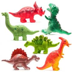 Bath Toys Prextex Dinosaur Baby Bath Toys 6 Piece Set for Baby and Toddler Bathtub Water Squirt Toys Dinosaur Party Favors