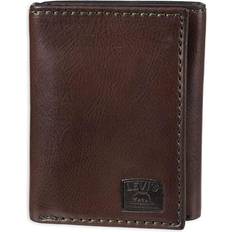 Levi's s Men s Trifold Wallet - Sleek and Slim Brown Stitch