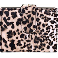 Buxton Buxton Women s Leopard Vegan Leather Lexington Wallet Black
